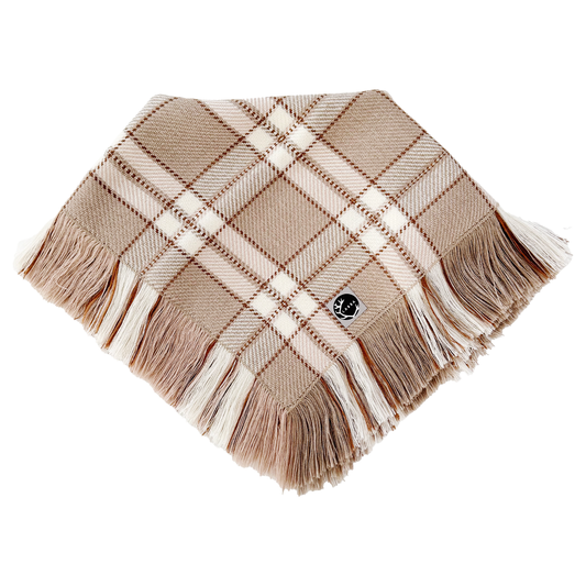 Ullsjal Beige och vit 85x85 cm