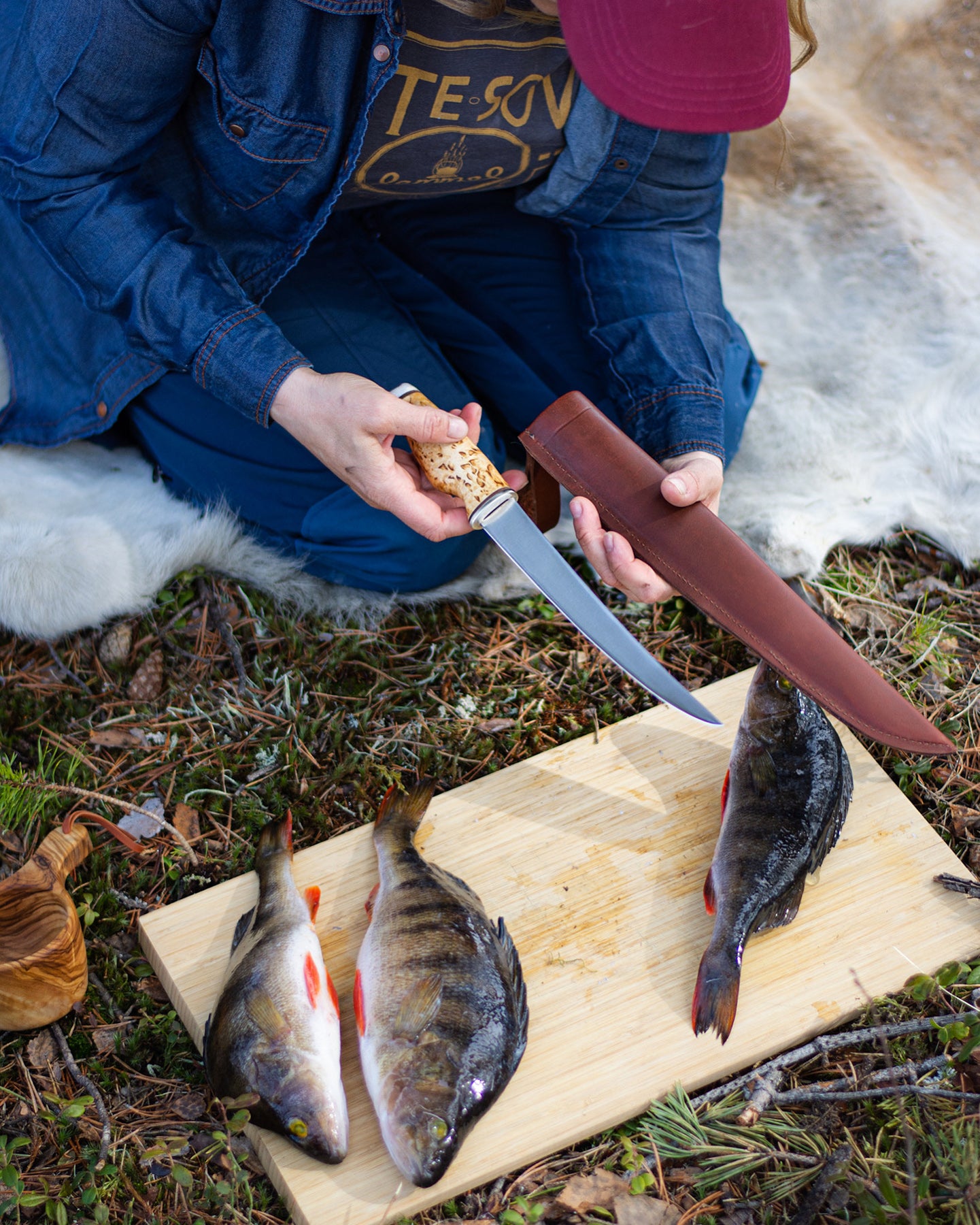 Filéa dina fiskar med denna fina filékniv i masubjörk och rostfritt stål.