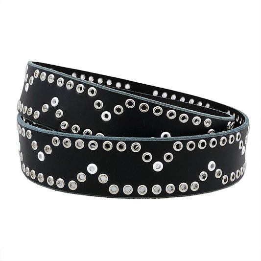 Bälte Fjäll dubbel svart 4,4cm