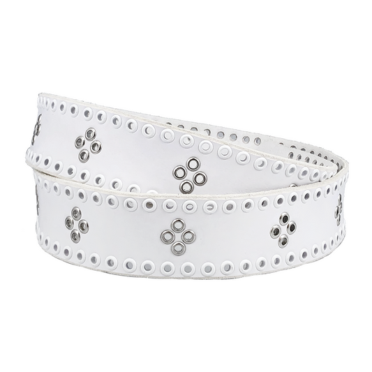 Bälte Snökristall vit 4,4cm