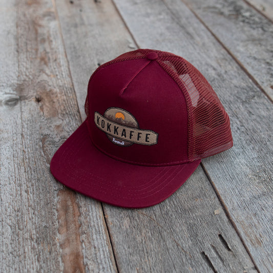 Lemmelkaffe keps kokkaffe vinröd