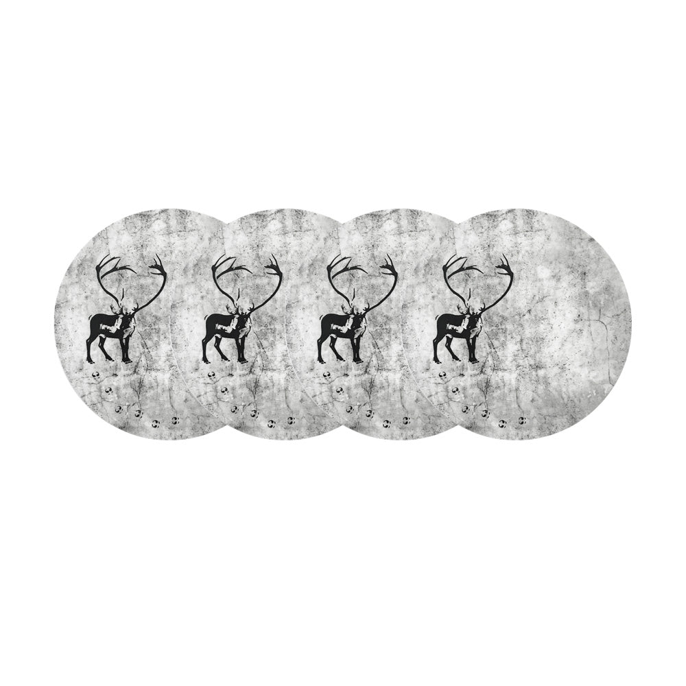Glasunderlägg 4-pack Ren med spår