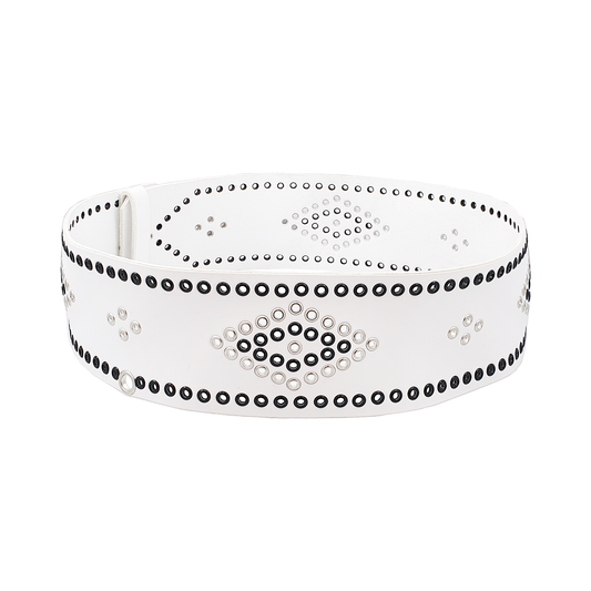 Bälte Snowflake vit 8cm