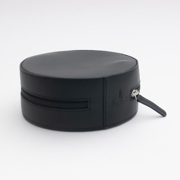 Lemmelkaffe Kaffepanna Svärtan i svart läderfodral