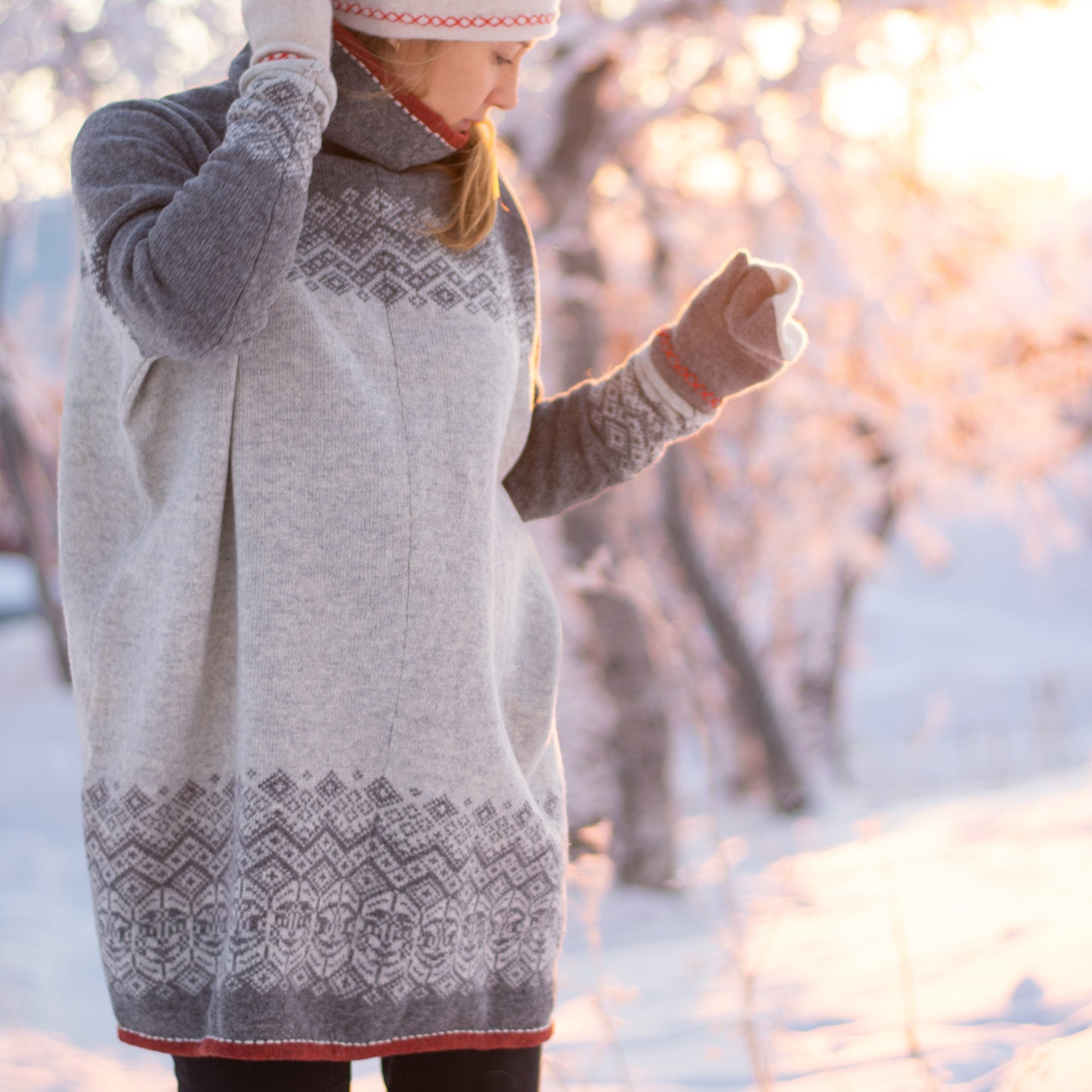 Elmina Fors Knitwear stickad ulltröja i oversize modell