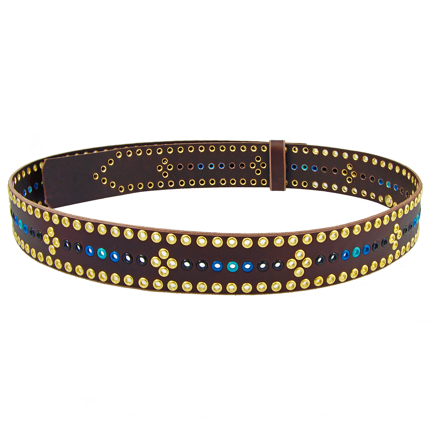 Bälte Snökristall multi brun 4,4cm