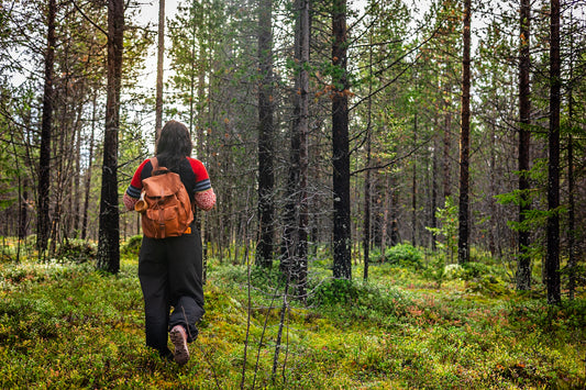 Kero ryggsäck renskinn natur