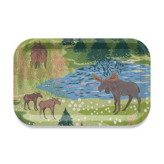 Bricka Älgarnas rike 27x20 cm