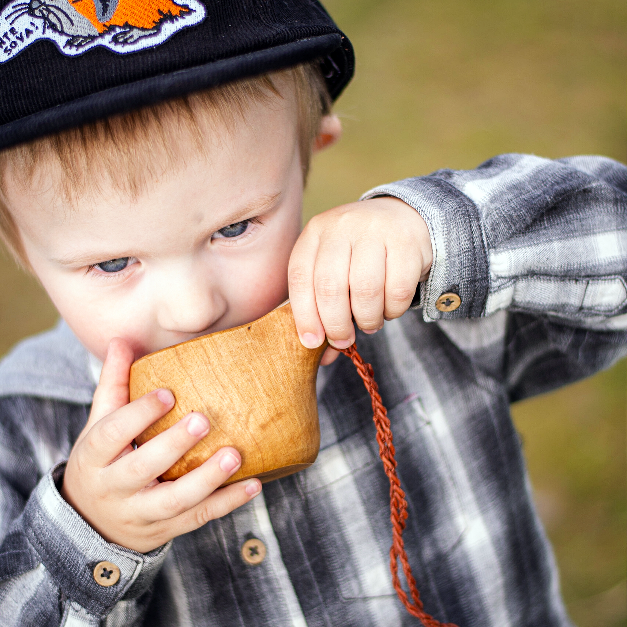 Barnkåsa björkvril och renhorn (med eller utan gravyr)