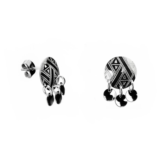 Erica Huuva örhängen Árbevierru South mini silverlöv