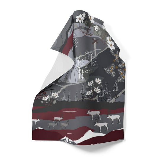 Kökshandduk Fjällvandring Vinröd