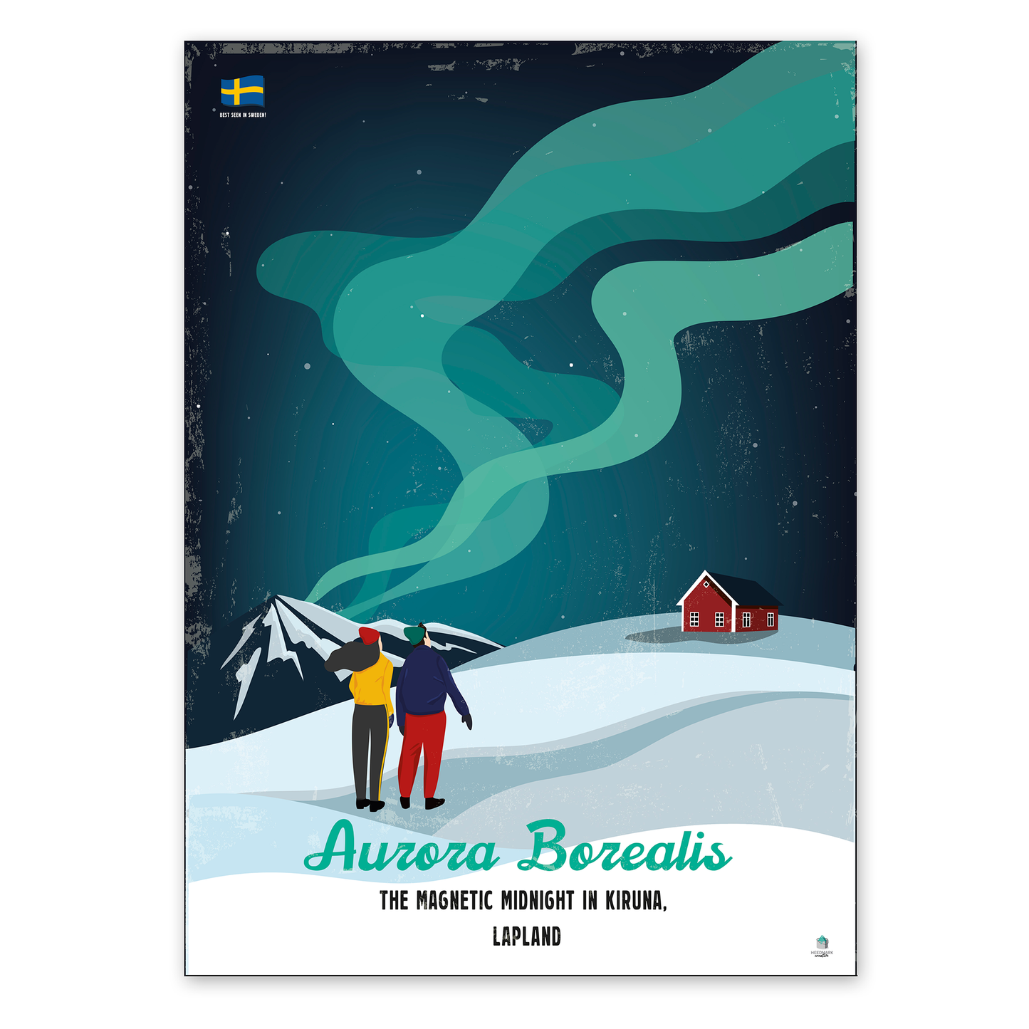 Poster Aurora Borealis in Swedish Lapland A3 & 50x70cm