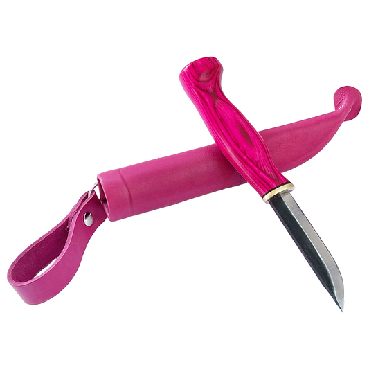 Kniv rosa 8,5 cm trä