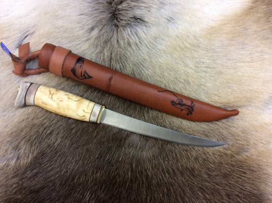 Filékniv 16 cm masurbjörk & renhorn