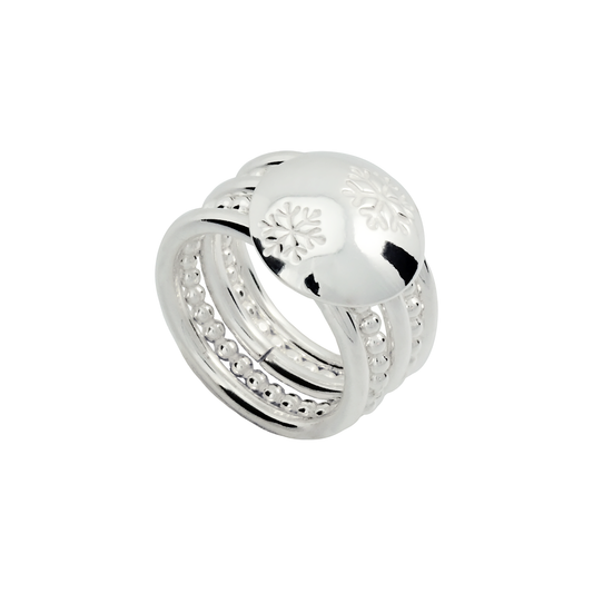 Camilla Mustikka Snöflinga ringkombination 5 ringar