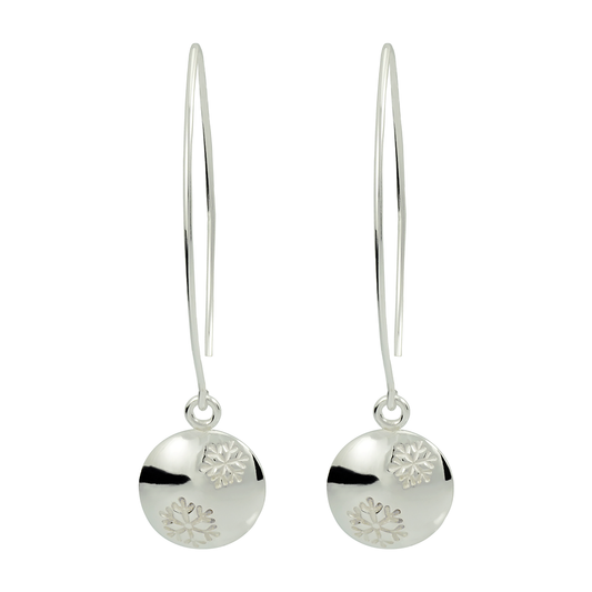 Camilla Mustikka Snöflinga örhänge lång krok