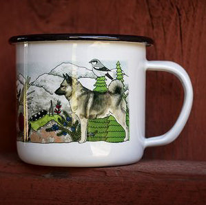 Eplaros emaljmugg Gråhund
