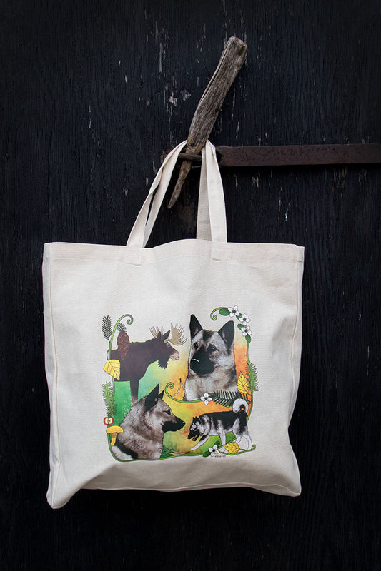 Eplaros tygväska Gråhund