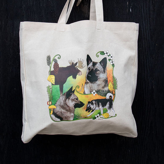 Eplaros tygväska Gråhund