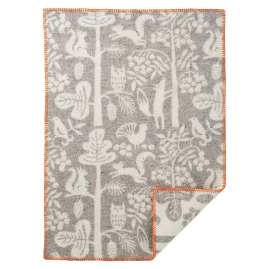 Klippan Yllefabrik babyfilt tillverkad av 100% ekologisk lamull