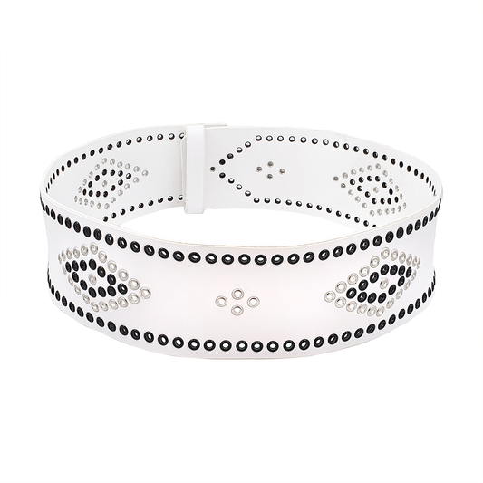 Bälte Snowflake vit 8cm