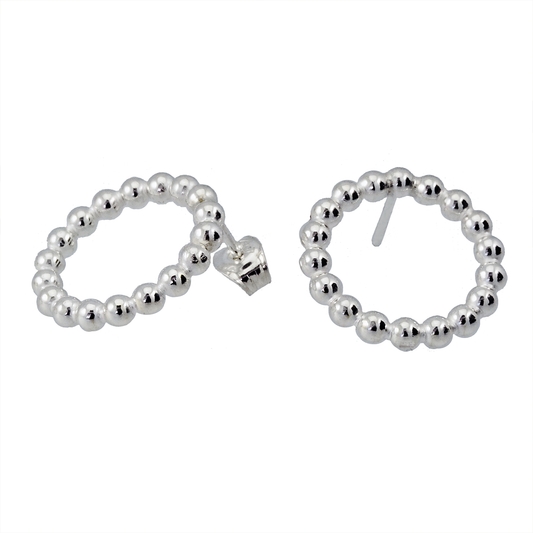 Camilla Mustikka Silverörhängen stift kulor