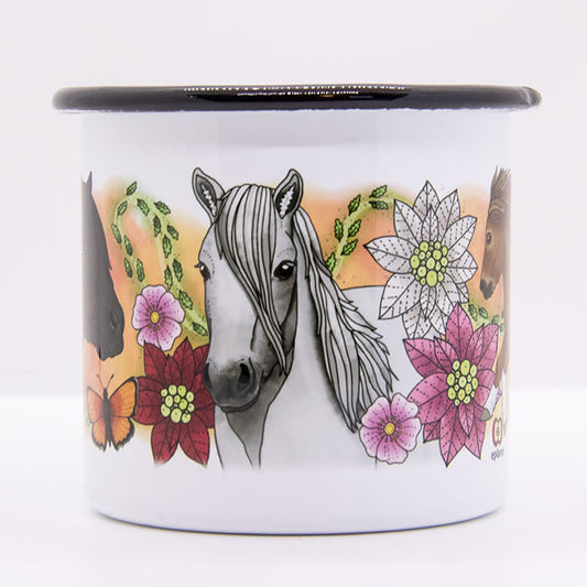 Eplaros emaljmugg Shetlandsponny