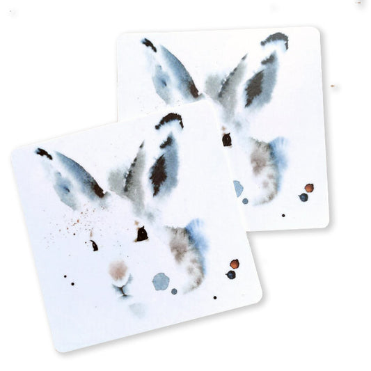 Ester Visual glasunderlägg 2-pack Vit hare
