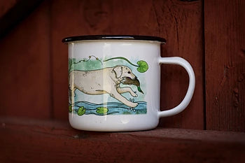 Eplaros emaljmugg Jaktlabrador